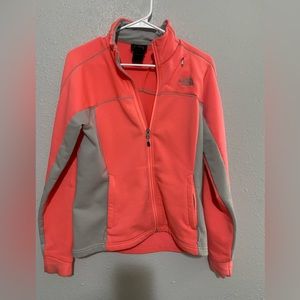 The North Face Full Zip Hooded Jacket Women Size Small  Primaloft Gray/ Pink